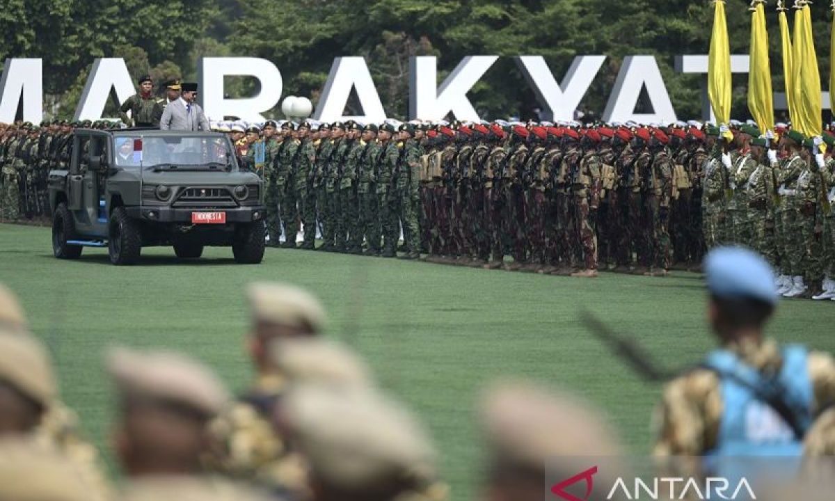 Prabowo: Indonesia seluas Eropa, harus terus bangun kekuatan TNI