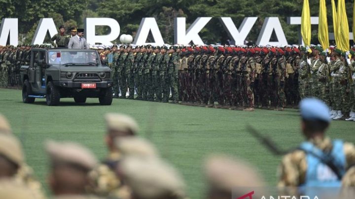 Prabowo: Indonesia seluas Eropa, harus terus bangun kekuatan TNI