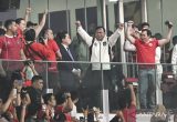 Prabowo rayakan kemenangan Indonesia atas Thailand di FIFA ASEAN Cup