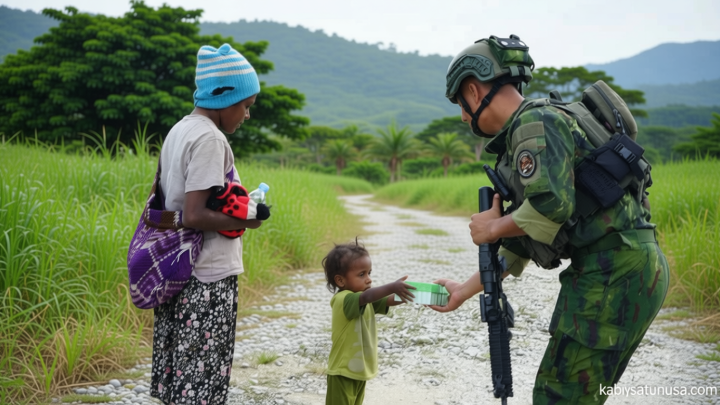 Special Plan: FOTO: Satgas Marinir TNI AL Gelar Patroli Humanis di Paniai Papua Tengah