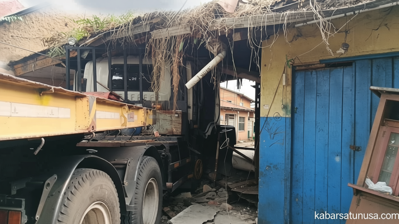Kronologi Truk Tabrak Kios di Buahbatu Bandung – Pengemudi Tewas