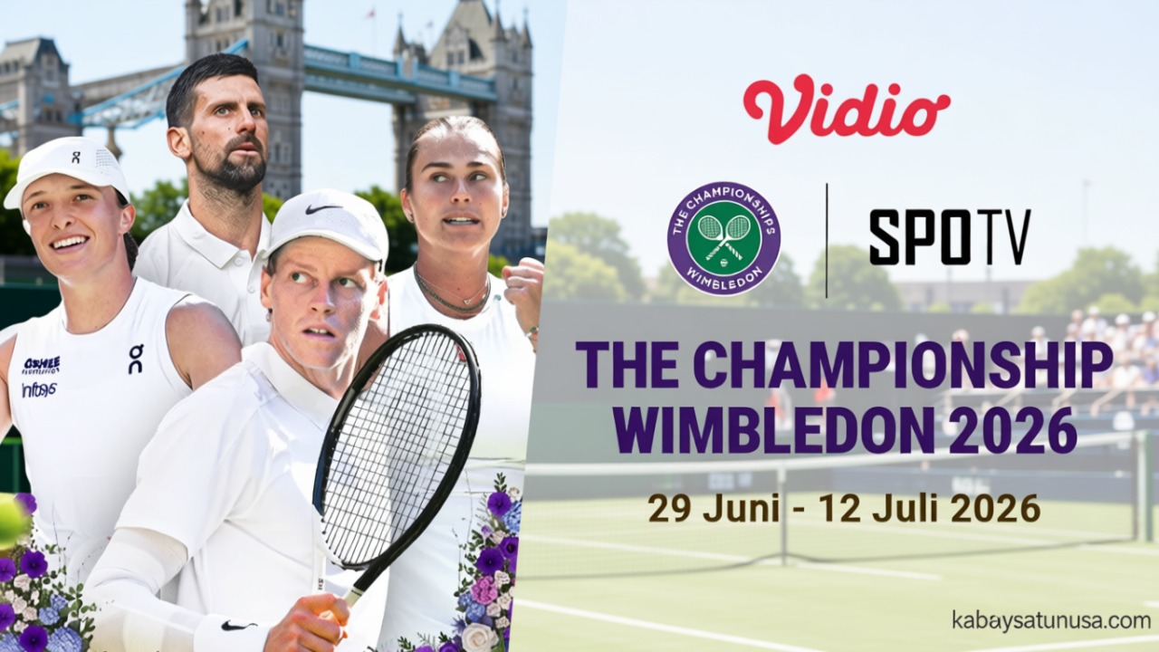 Main Agenda: Nonton Wimbledon 2026: Menjadi Warisan Abadi Live Hanya di Vidio