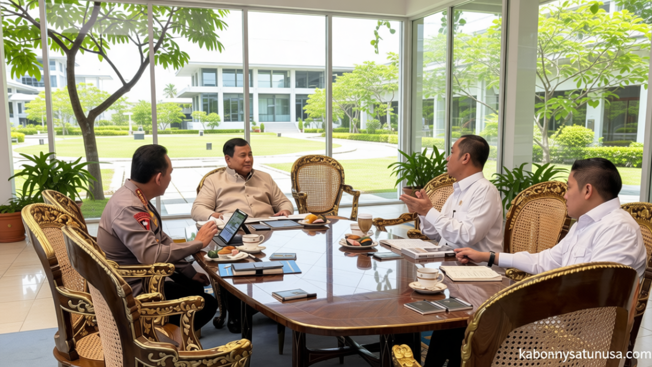 Main Agenda: Prabowo Terima Kapolri, Bahas Situasi Keamanan di Indonesia