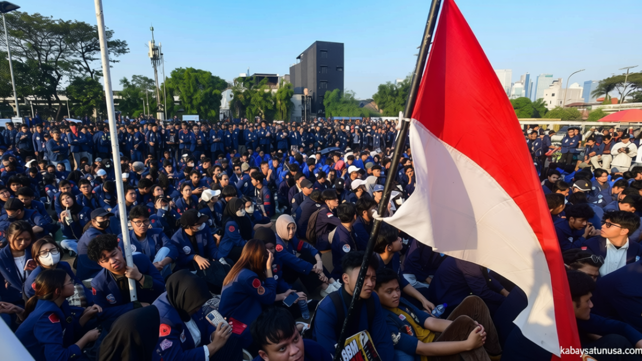Key Discussion: FOTO: Ratusan Mahasiswa Gelar Aksi di DPR Soroti Kebijakan Pemerintah
