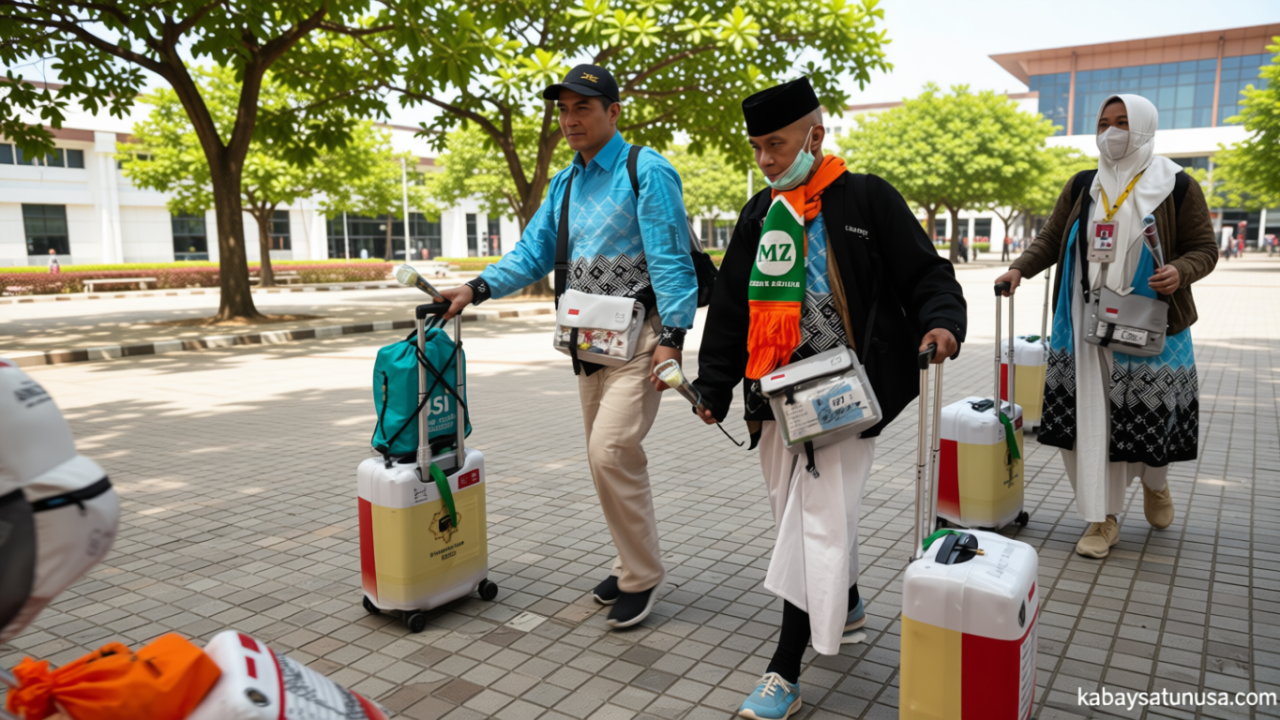 Important Visit: 357 Jemaah Kloter Terakhir Disambut Karpet Merah di Bandara Adi Soemarmo Solo